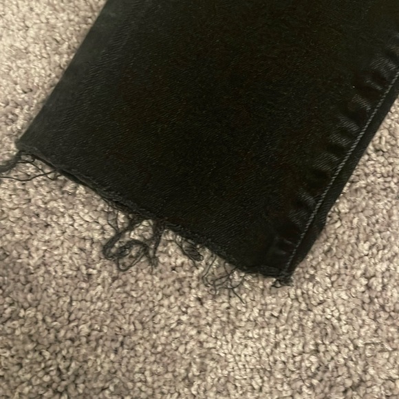 Mavi Ada Mid Rise Distressed Dark Smoke Grey Boyfriend Jeans 24X27 - Picture 7 of 10